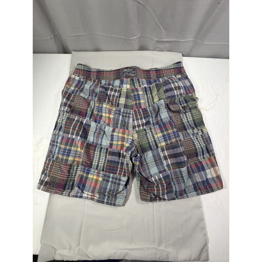 Ralph Lauren Polo Patchwork Drawstring Shorts 36 Distressed